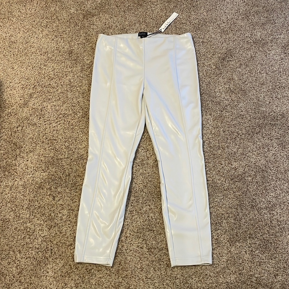 Light grey leather-like pants
